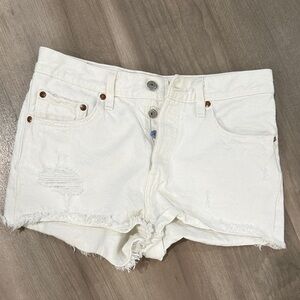 Levi's Cream Jean Shorts